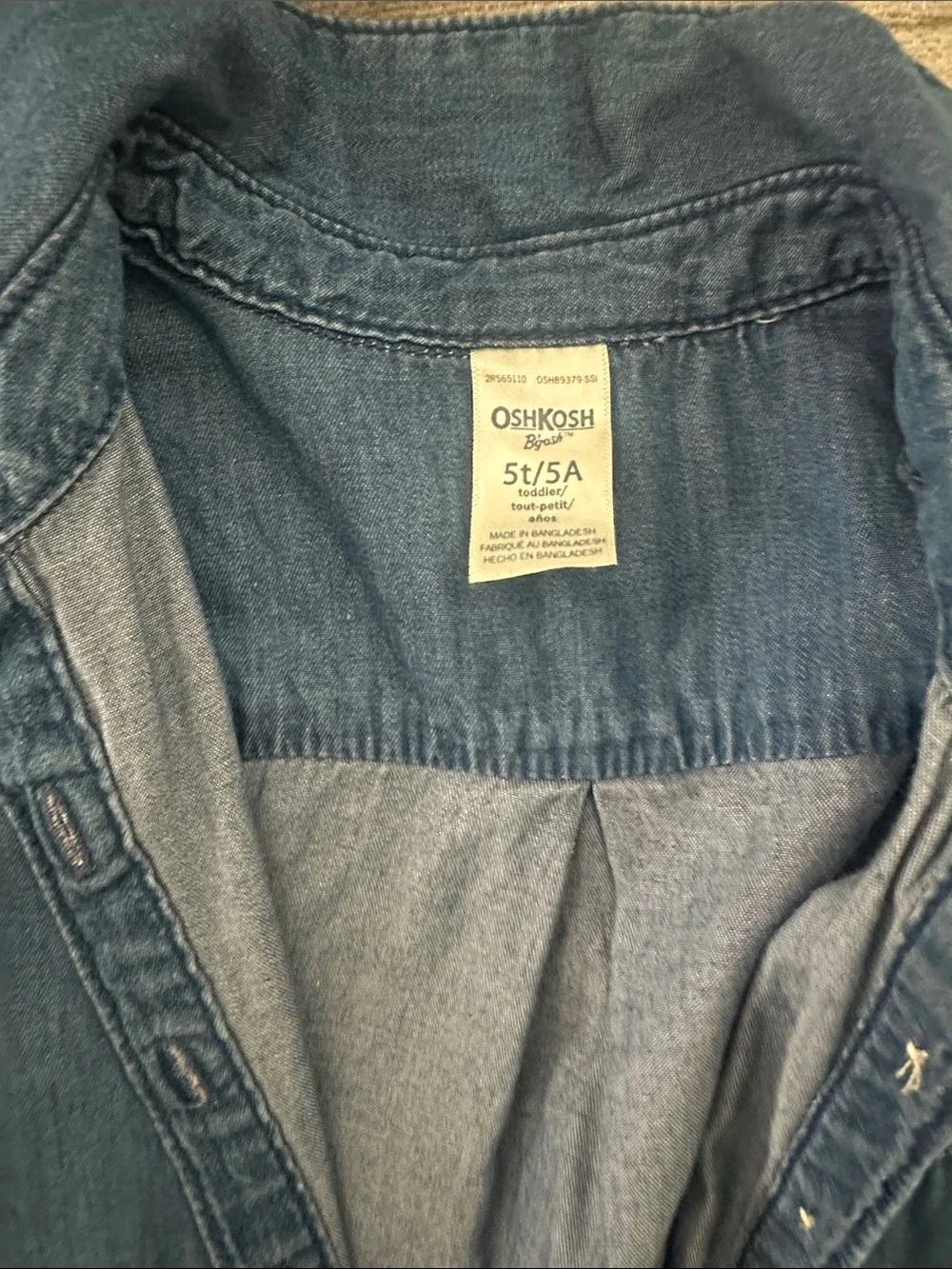 OshKosh B'gosh Denim Top with Navy Tulle Skirt Girls Dress